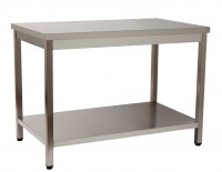 BANCADA INOX COM 1 PRATELEIRA COM 800X600X850mm